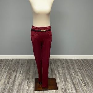 Cutie burgundy jeggings